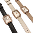 Doukou Strass Horloge - Beige | Kunstleer