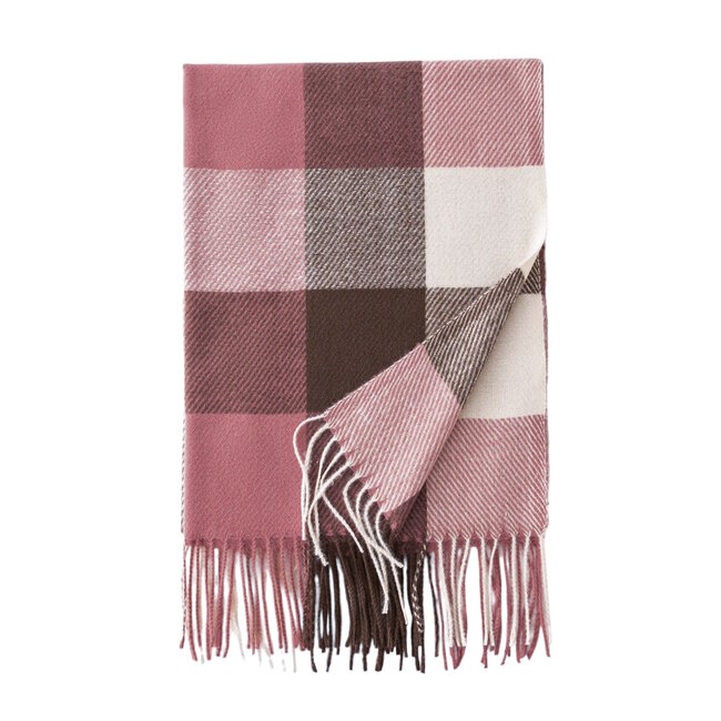 Sjaal Ruit/Checker - Oudroze | 195 x 65 cm | Polyester