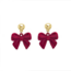 Fashion Favorite Strik/Bow Oorbellen - Rood