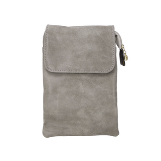 Fashion Favorite Suede Telefoon Tasje - Grijs