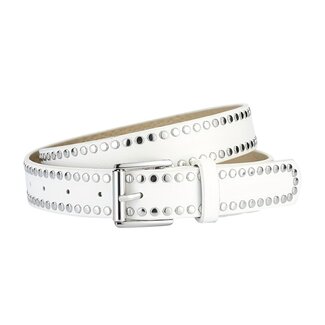 Fashion Favorite Stud Riem - Wit