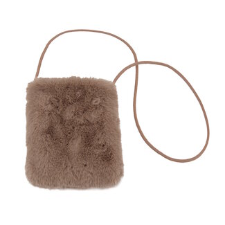 Fashion Favorite Fluffy Tasje - Choco Brown / Bruin