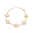 Fashion Favorite Clover Armband - Wit/Goud