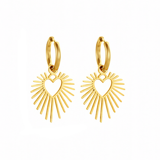 Fashion Favorite Sun Love Oorringen - Goudkleurig