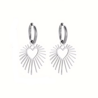 Fashion Favorite Sun Love Oorringen - Zilverkleurig
