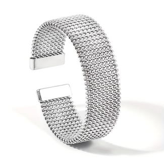 Fashion Favorite Bold Mesh Bangle - Zilverkleurig
