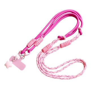 Fashion Favorite Telefoonkoord - Sterretje Fuchsia/Roze