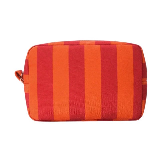 Toilettas - Streep Rood/Oranje | 22 x 16 x 9 cm