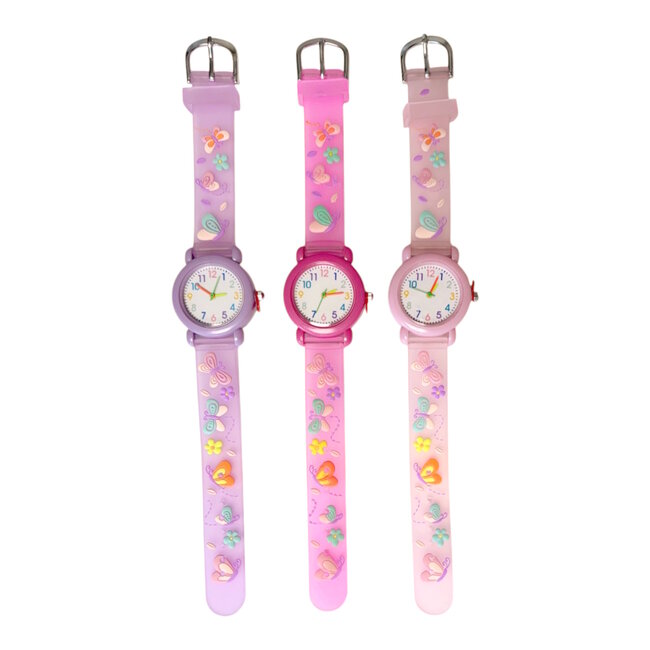Kinderhorloge - Vlinder Lila