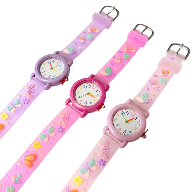 Kinderhorloge - Vlinder Lila
