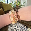 Gold Stones Armband - Crème/Bruin | Set van 3 stuks
