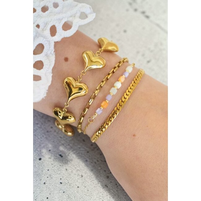 LOVE Hart Armband - Goudkleurig | Stainless Steel