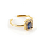 Ring - Cubic Zirkonia Blauw/Goudkleurig | Stainless Steel