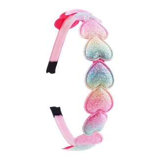 Fashion Favorite Glitter Haarband - Regenboog Hart