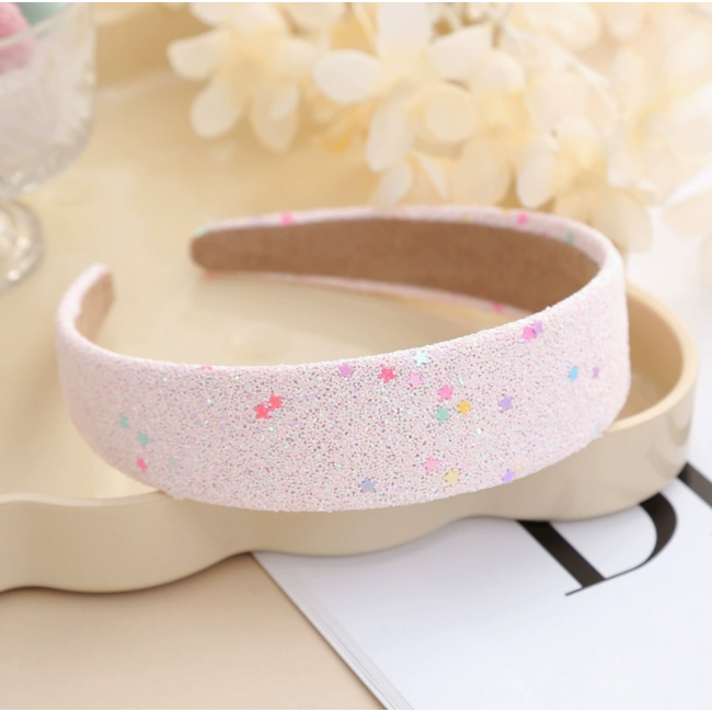 Kinder Haarband / Diadeem - Glitter Roze