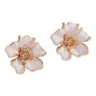 Fashion Favorite Flower Bloem Oorbellen - Wit