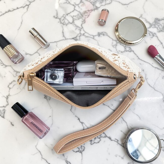 Ibiza Tasje - Crème/Beige | Telefoontasje / Strandtasje