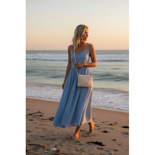 Ibiza Tasje - Crème/Crème | Telefoontasje / Strandtasje