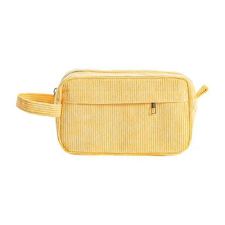 Fashion Favorite Corduroy Make-up Tas - Geel