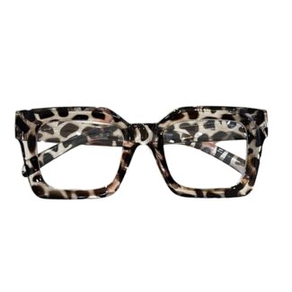 Fashion Favorite Bold Square Bril - Luipaard