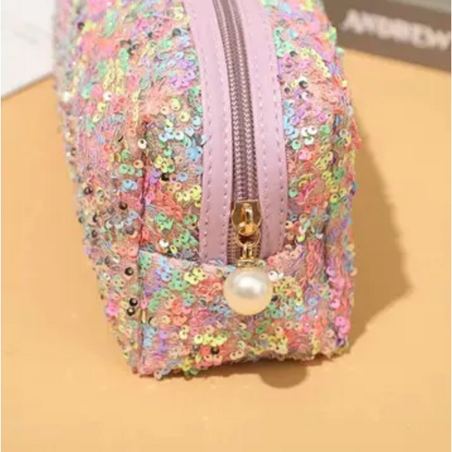 Etui / Toilettas | Glitter Multi | 18 x 6 x 9,5 cm