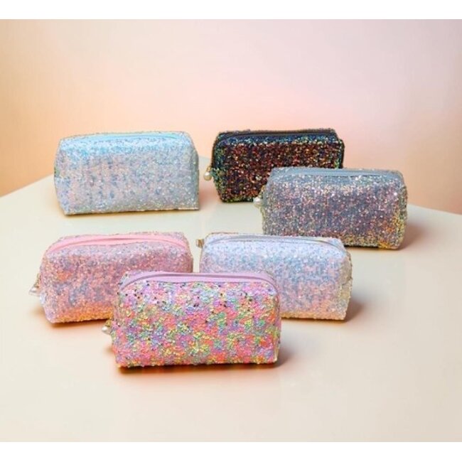 Etui / Toilettas | Glitter Multi | 18 x 6 x 9,5 cm