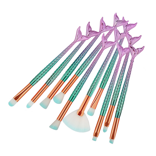 Make-up Kwasten - Kwastenset | Mermaid/Zeemeermin | 10 stuks