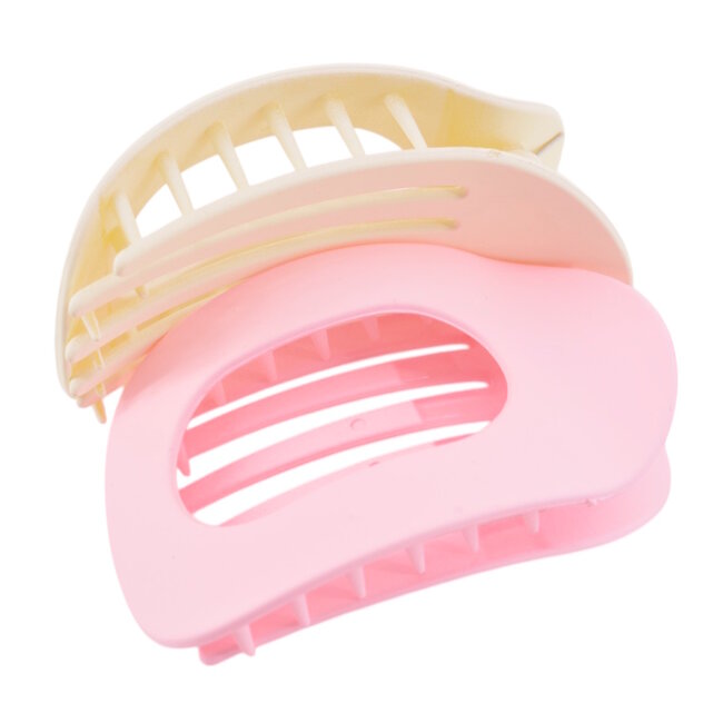 Set 2 stuks Haarclip - Crème/Roze