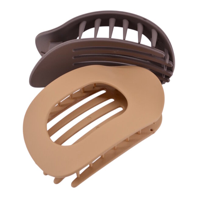Set 2 stuks Haarclip - Beige/Bruin