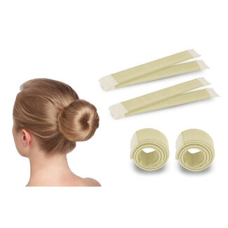 Fashion Favorite Magic Bun Maker | Set - 2 stuks + Haarelastiek | Blond