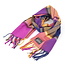 Ruit Sjaal - Paars/Roze/Geel | 170 x 30 cm | Polyester
