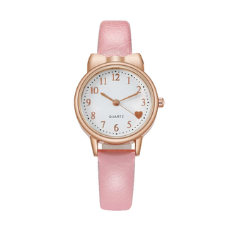 Fashion Favorite Kinder Horloge - Strikje/Hartje Roze