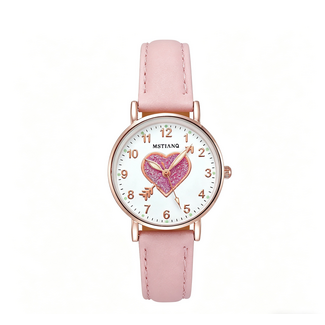 Fashion Favorite Kinder Horloge - Glitter Hartje Roze