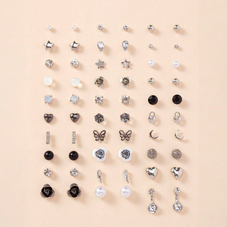 Fashion Favorite 30-delige Set Oorbellen - Midnight Black