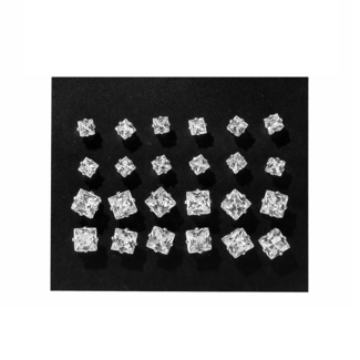 Fashion Favorite 12-delige Set Oorbellen - Vierkant