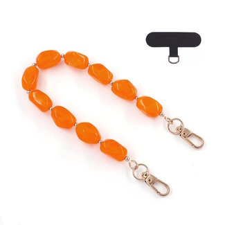 Fashion Favorite Telefoonkoord - Kralen Oranje