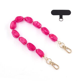 Fashion Favorite Telefoonkoord - Kralen Roze