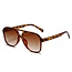 Retro Aviator Zonnebril - Luipaard/Bruin