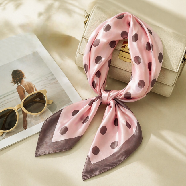Polkadot Bandana - Roze | 60 x 60 cm | Polyester