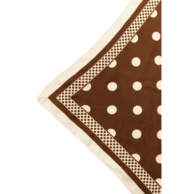 Polkadot Bandana - Bruin | 60 x 60 cm | Polyester