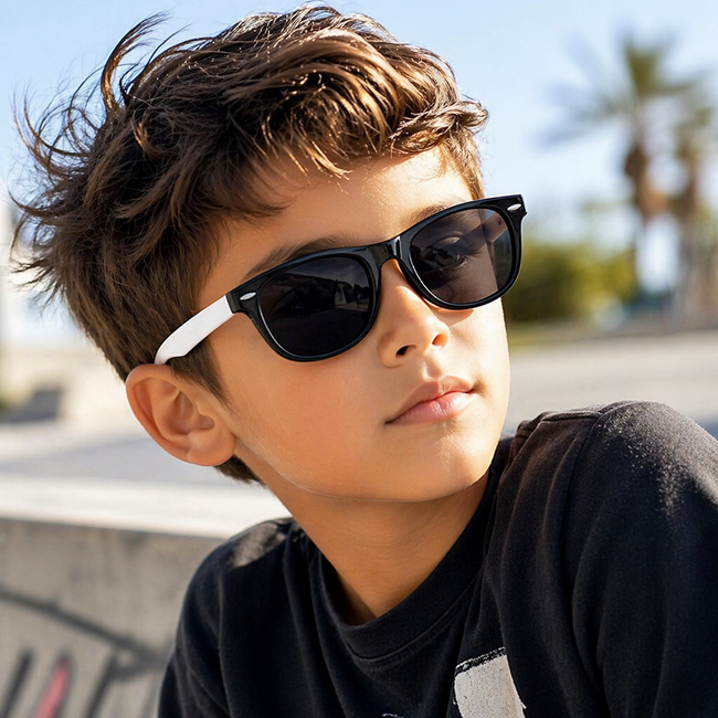 Kinder Zonnebril - Zwart/Wit | Kunststof