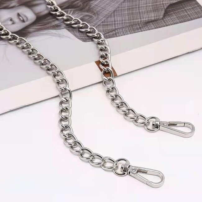 Bag Strap Chain - Zilverkleurig | 120 cm | Tashengsel