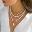 Chain Pearl - Parel Ketting | Set 3 stuks | Imitatieparel / Bijoux