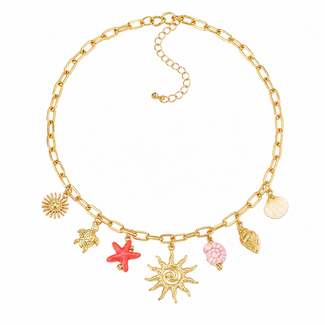 Fashion Favorite Bedel Ketting - Sun Goudkleurig