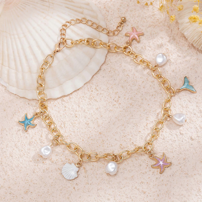 Bedel Ketting - Seastar Goudkleurig | 36 + 7 cm