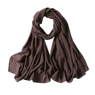 Fashion Favorite Chiffon Sjaal - Donkerbruin