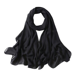 Fashion Favorite Chiffon Sjaal - Zwart