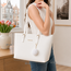 Dames Handtas - Wit | Schoudertas | 33 x 27 x 14 cm | Kunstleer