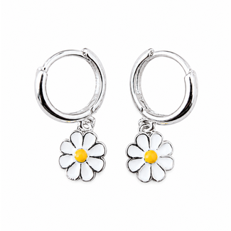 Fashion Favorite Daisy / Madelief Oorringen - Zilverkleurig