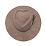 Fashion Favorite Fedora Brim Hart Hoed - Taupe